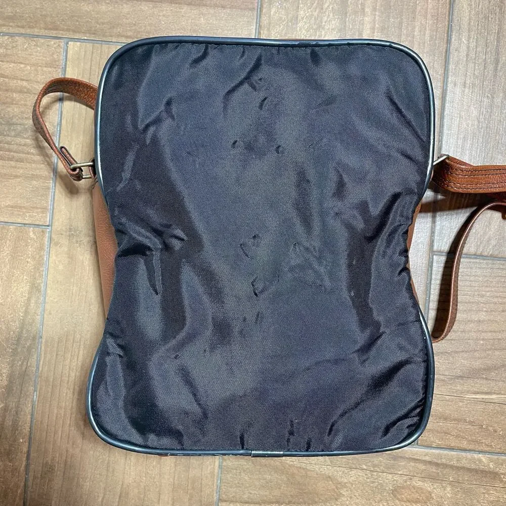 Vintage Samsonite Canvas Travel Crossbody Leather Trim Shoulder Bag
